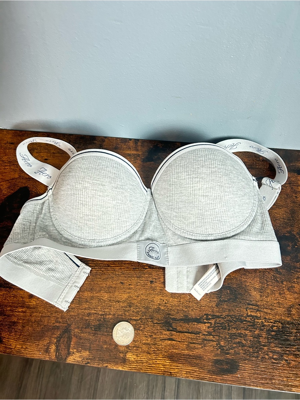 Light Gray Padded Strapless Convertible Bra
